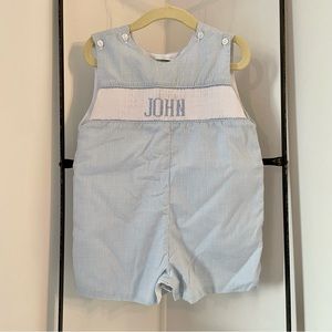 “JOHN” smocked Jon Jon 24 months